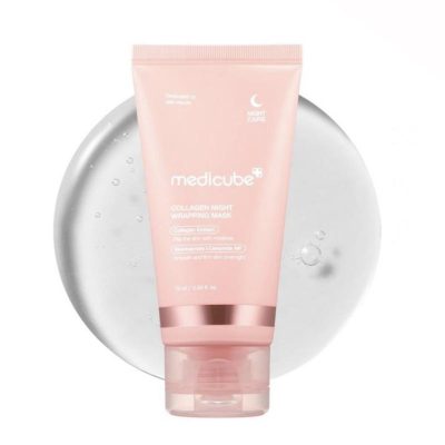 ماسک شب لایه بردار کلاژن مدی کیوب Collagen night حجم 75 میلی لیتر