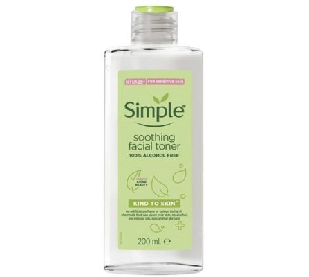 تونر سیمپل تسکین‌دهنده Kind to Skin Toner حجم 200 میلی لیتر